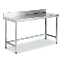 Distform Table de Travail Adossée Inox avec Renforts Gamme 600 Hauteur 600 Acier inoxydable800x600 600x600x600mm - 641094800208_0