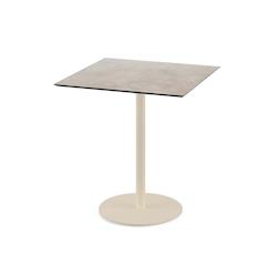 Essentials Urban table de bistrot avec piètement sable + plateau HPL noir 70x70 cm - Veba - Gris pierre - l0- L- P- h - gris 130031377_0