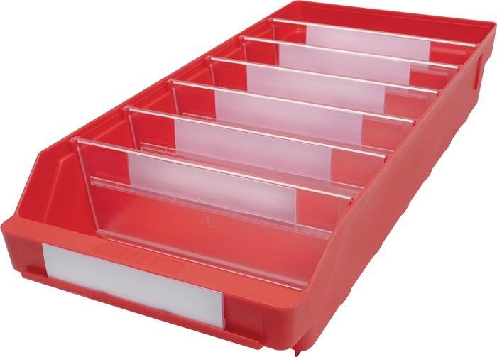 Boîte pour étagère L500xl240xH95mm rouge PP_0