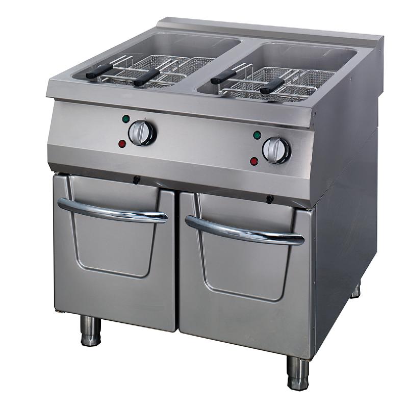 Premium friteuse - 2 x 22 L - unité double - profondeur 90 cm - avec robinet de vidange - électrique_0