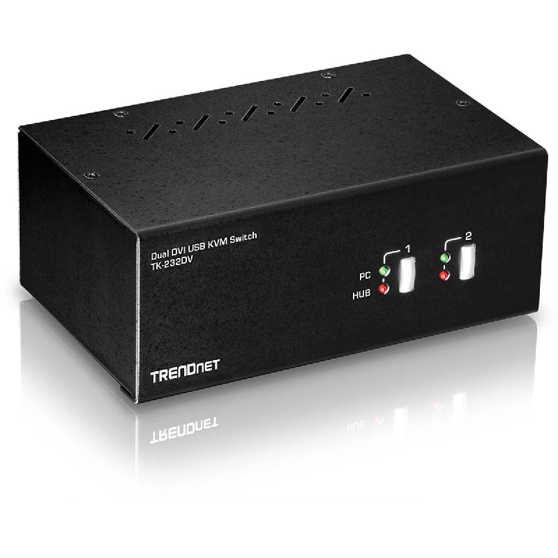 TRENDnet TK-232DV Switch KVM DVI 2 ports à double moniteur_0