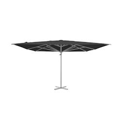 METRO PROFESSIONAL Push-up Parasol carré, aluminium, 4 x 4 m, hydrofuge, anthracite/platine - noir polyester 4894643241656_0