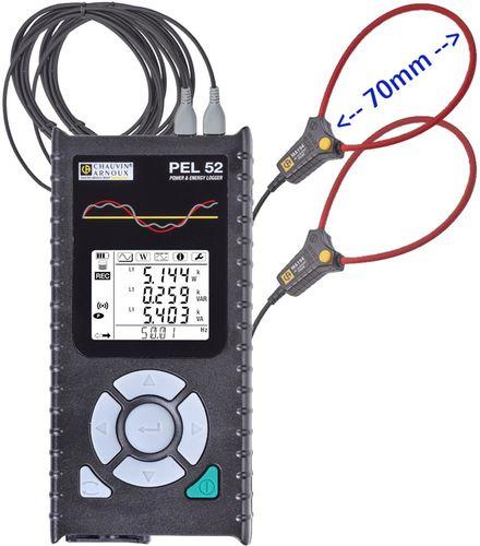 Kit enregistreur de puissance et d'énergie monophasé, écran lcd - 2 voies - avec 2 pi - CARPEL52-Kit_0