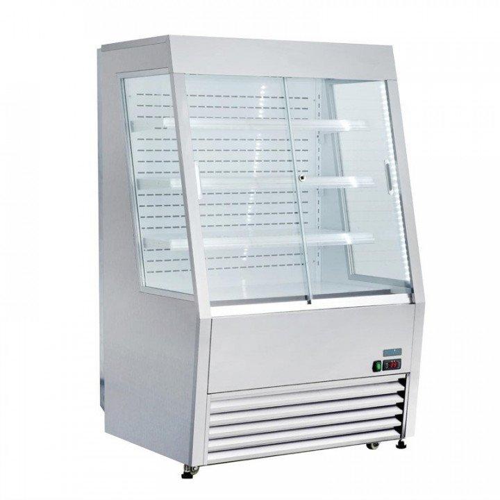 Vitrine positive murale 390 Litres, 2 portes, 4 niveaux, sur roulettes, 1300 W, 220 V - MONO_0