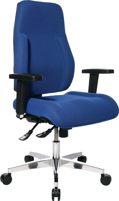 Chaise de bureau pivotante avec mécanisme synchrone ponctuel bleu 430-510 mm sans accoudoirs capacité charge 110 kg TOPSTAR_0