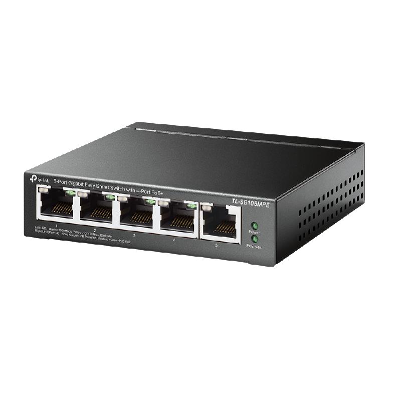 TP-Link TL-SG105MPE commutateur réseau L2 Gigabit Ethernet (10/100/1000) Connexion Ethernet, supportant l'alimentation via ce port (PoE) Noir_0