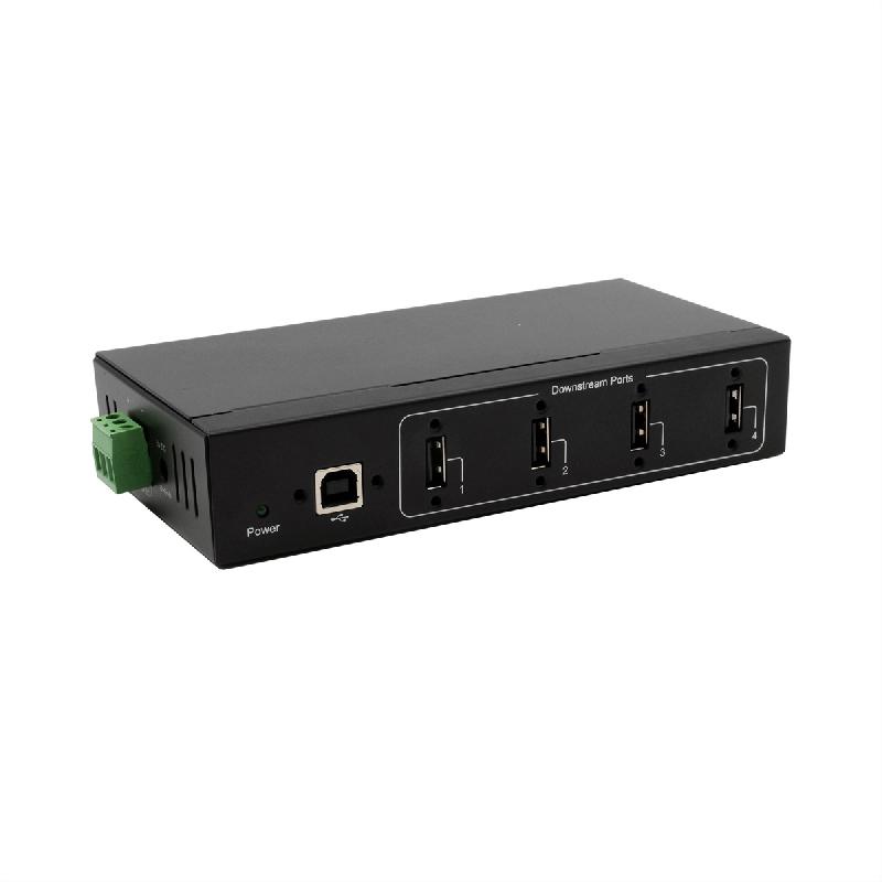 EXSYS EX-11214HMVS HUB 4 ports USB 2.0 métal avec alimentation 5V/2A Genesys Chipset_0