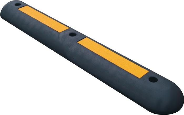 Bordure L1000xl150xH60 mm PVC noir avec bandes réfléchissantes jaunes_0