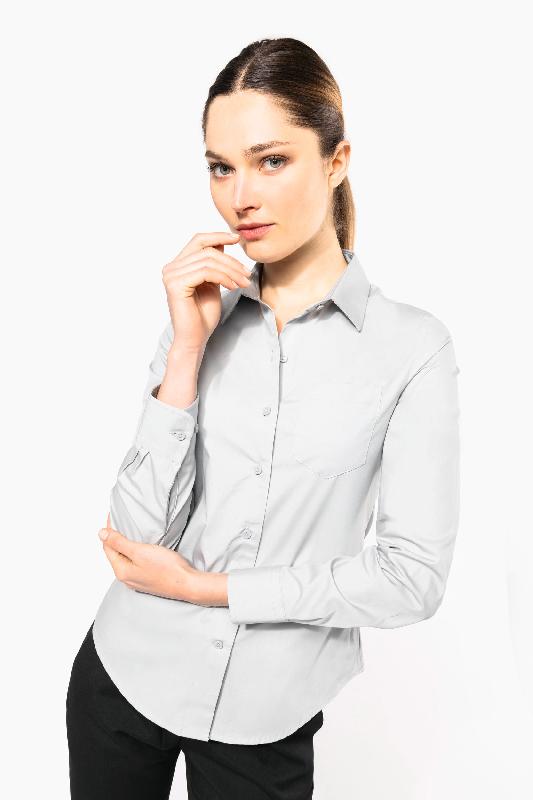 Chemise popeline manches longues femme -  Réf: K542_0