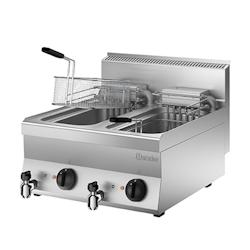 Bartscher Friteuse inox double électrique 2 x 10 Litres, à poser, 18 000 W, 400 V - TRI - 3667335016433_0