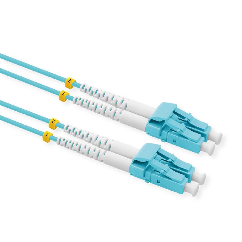 VALUE Câble FO 50/125µm OM3, LC/LC, connecteurs Low-Loss, turquoise, 20 m_0