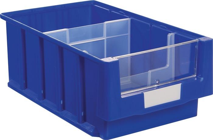 Boîte pour étagère VKB L400xl230xH150mm bleue polypropylène LA-KA-PE_0