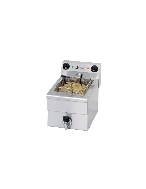 Friteuse électrique SOFRACA - 10 Litres - 230V / 3.6 Kw - Inox avec vidange et thermostat de sécurité_0