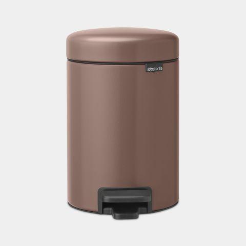 Poubelle à pédale newIcon -3 litres - Satin Taupe - Compacte et écologique - Brabantia_0