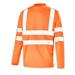 Cepovett - Tee-shirt manches longues Fluo Base 2 Orange Taille 4XL - XXXXL 3603622252108_0