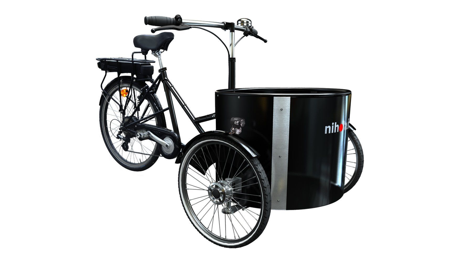 Triporteur électrique Nihola Low Single - maniable et compact avec moteur Bafang 250W_0