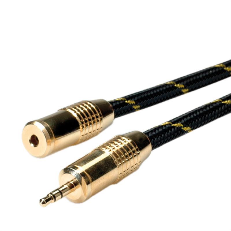 ROLINE GOLD Câble prolongateur 3,5mm audio M / F, 2,5 m_0