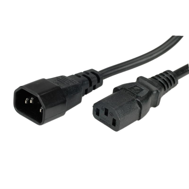 ROLINE Câble d'alimentation, IEC 320 C14 - C13, noir, 0,5 m_0