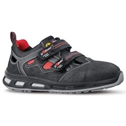 U-Power - Chaussures de sécurité basses légères et confortables CODY - Environnements secs - S1P SRC ESD Noir / Rouge Taille 35 - 35 noir matière_0
