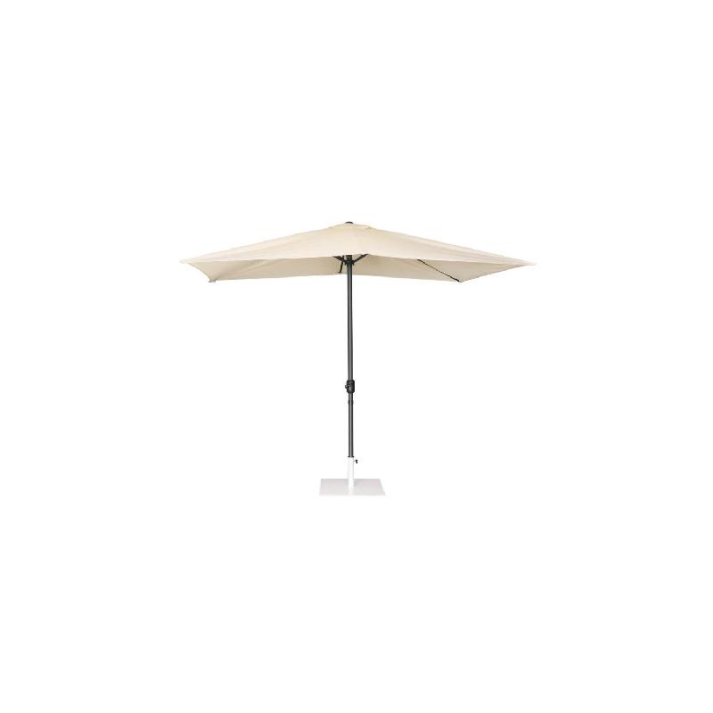 Parasol rectangulaire (H)2570 x (L)3000 x (P)2000 mm, en aluminium & polyester, crème, SÉVILLE_0