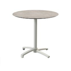 Essentials Table de bistrot - Pliable - Plateau rond - Diamètre 70 cm - Sable/Moonstone - X-cross - Veba - 110091370_0