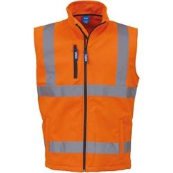 Bodywarmer softshell haute visibilité  orange T.XXL Yoko - XXL orange polyester 6933883200530_0