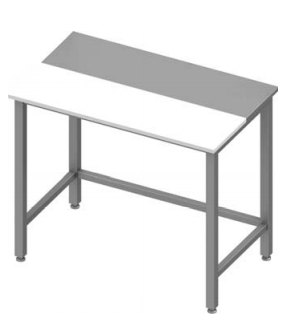 Table de decoupe centrale sans étagère 1000x700x900 avec planche en polyéthylène soudée - 933057100_0