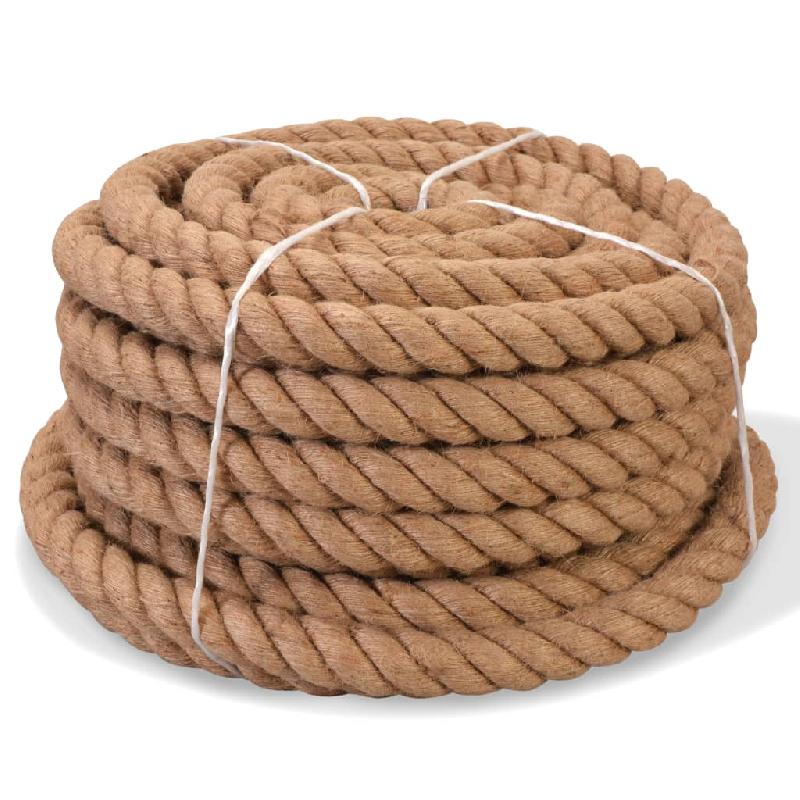 CORDE 100% JUTE 10 MM 250 M CORDE DE CHANVRE CORDON FIBRE CORDAGE 02_0003311_0