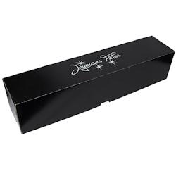 Boite Buche de Noel - 40x11x11 cm - Noir/Argent - par 25 - noir en carton 3760394095385_0