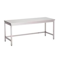 CombiSteel Table de Travail Inox Sans Sous Tablette - Gamme 600 mm - l200- L110- P60- h90- Acier Inoxydable - 3667335004553_0