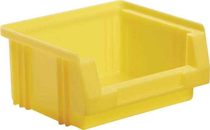 Boîte de rangement à  ouverture frontale PLK L90xl102xH50mm PP jaune LA-KA-PE_0