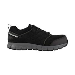 Reebok - Chaussures de sécurité basses noire en cuir imperméable embout aluminium S3 SRC Noir Taille 47 - 47 noir matière synthétique 0690774478824_0