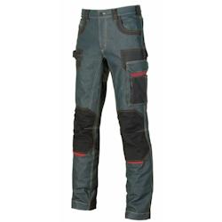 U-Power - Pantalon de travail bleu jean Stretch PLATINUM Bleu Taille 58 - 58 bleu 8033546200001_0