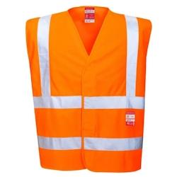 Portwest - Gilet de sécurité résistant à la flamme HV Orange Taille L-XL - L/XL orange 5036108204502_0
