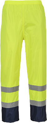 Pantalon de pluie hi-vis bicolore   jaune marine h444, l_0