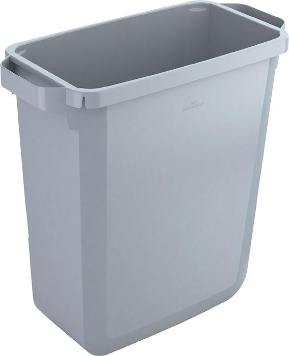 Poubelle de tri 60 l H600xl280xP590 mm gris sans couvercle, conv. À  l'usage alim. DURABLE_0