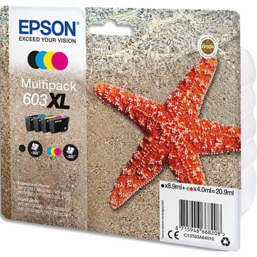 Epson multipack 4 couleurs 603xl etoile de mer (t03a6) c13t03a64010_0
