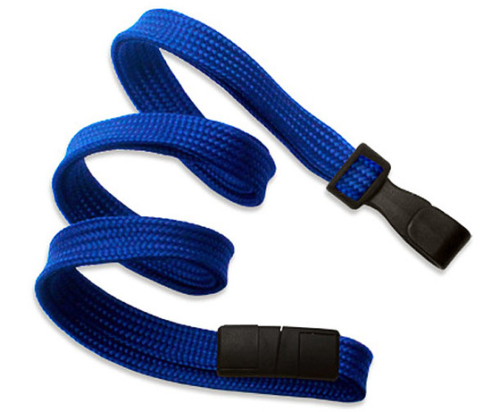 Tour de Cou bleu Royal 10 mm avec crochet plastique Break-Away (Lot de 10 pièce)  - 2137-4745_0