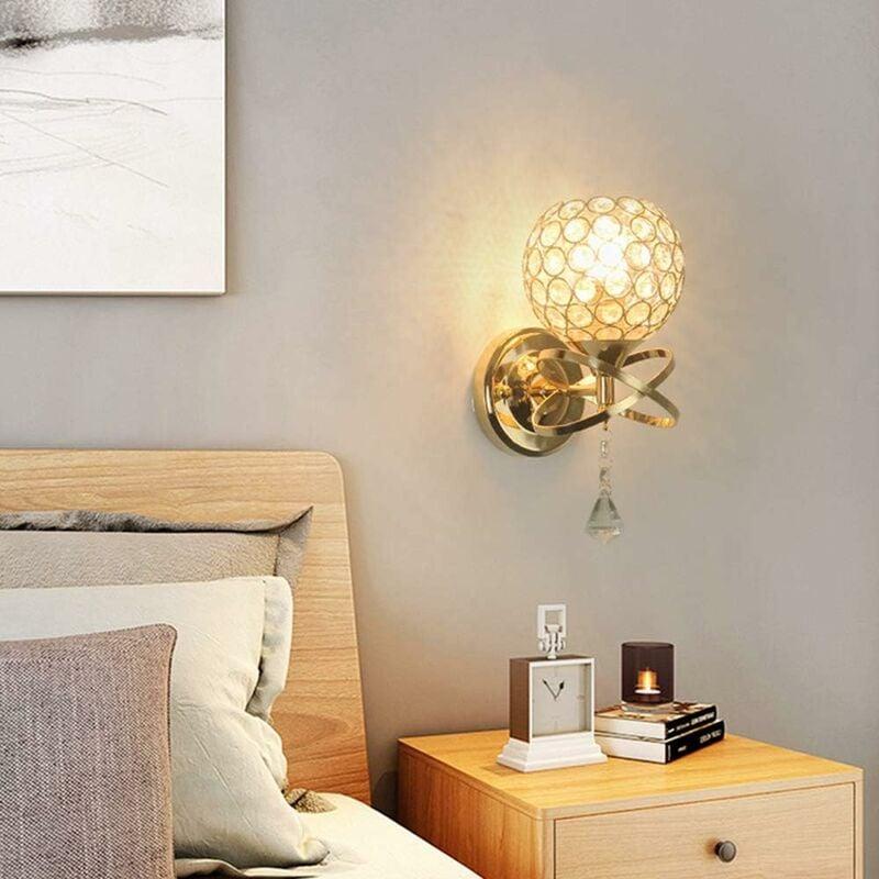Applique murale à LED abat-jour en cristal à bulle lampe moderne pour salon  chambre