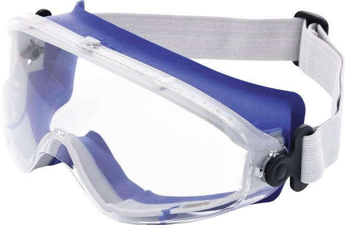 Lunettes de protect. À  vision intégrale DAYLIGHT TOP EN 166 monture bleue, verres transparents polycarbonate PROMAT_0