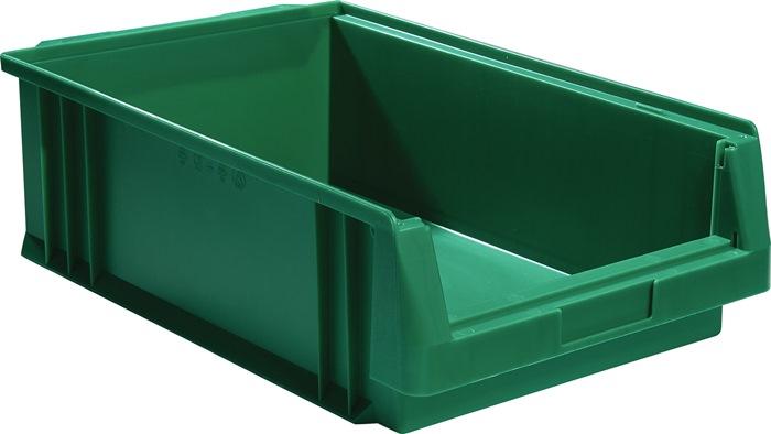 Boîte de rangement à  ouverture frontale PLK L500xl315xH150mm PP verte LA-KA-PE_0