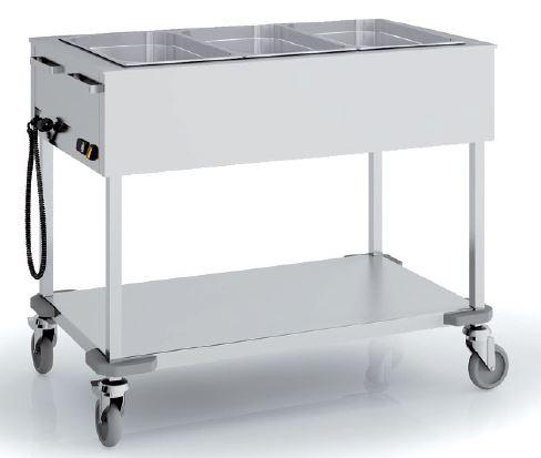 Chariot bain-marie à eau 4 bacs gn 1/1-150 - CBMH-4GN_0