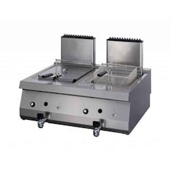 Maxima Heavy Duty friteuse - 2 x 12 L - unité double - profondeur 70 cm - avec robinet de vidange - gaz - 3701117757807_0