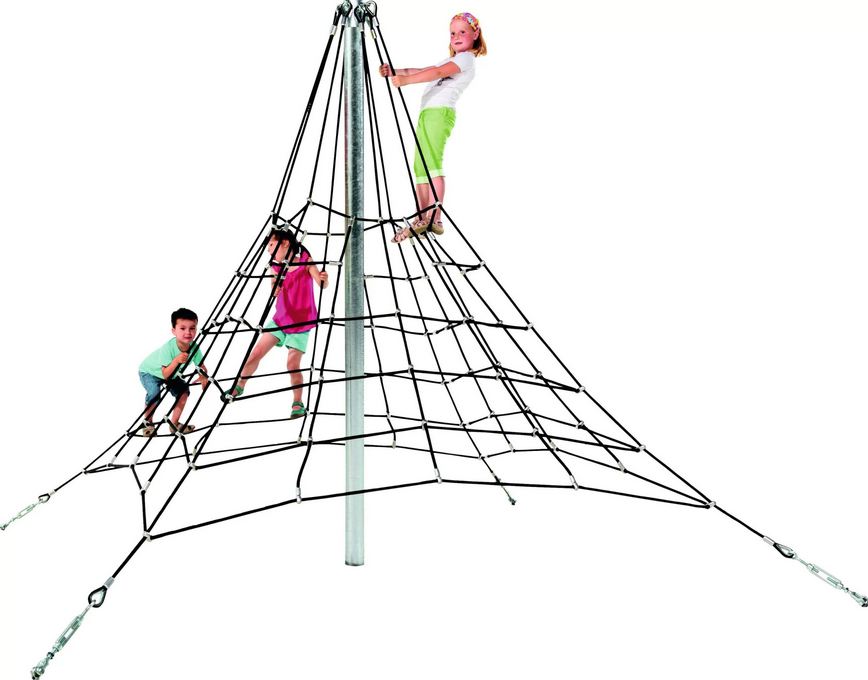 Araignée pour aire de jeux - Hauteur 2m, 2.7m ou 3.5m - Filet de pyramide en corde armée_0