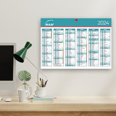 Calendrier rembordé - Organisation et Planification Visuelle - Formats et Matériaux Variés_0