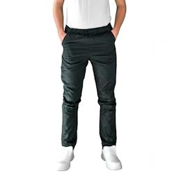 Carbonn Workwear et epi Carbonn - Pantalon de cuisine Slim Fit avec élastique mixte noir Noir Taille 50 - 50 9507554434523_0