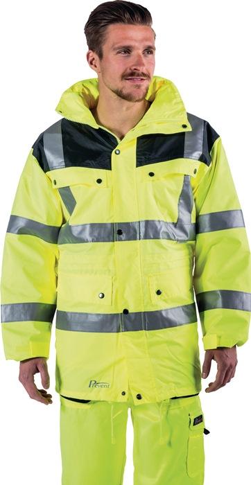 Parka de signalisation taille XL jaune/gris 100 % PES PREVENT_0