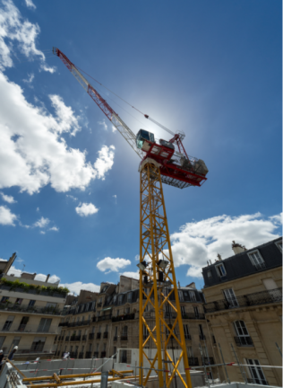 Grues à tour à flèche relevable potain mr 160 c_0