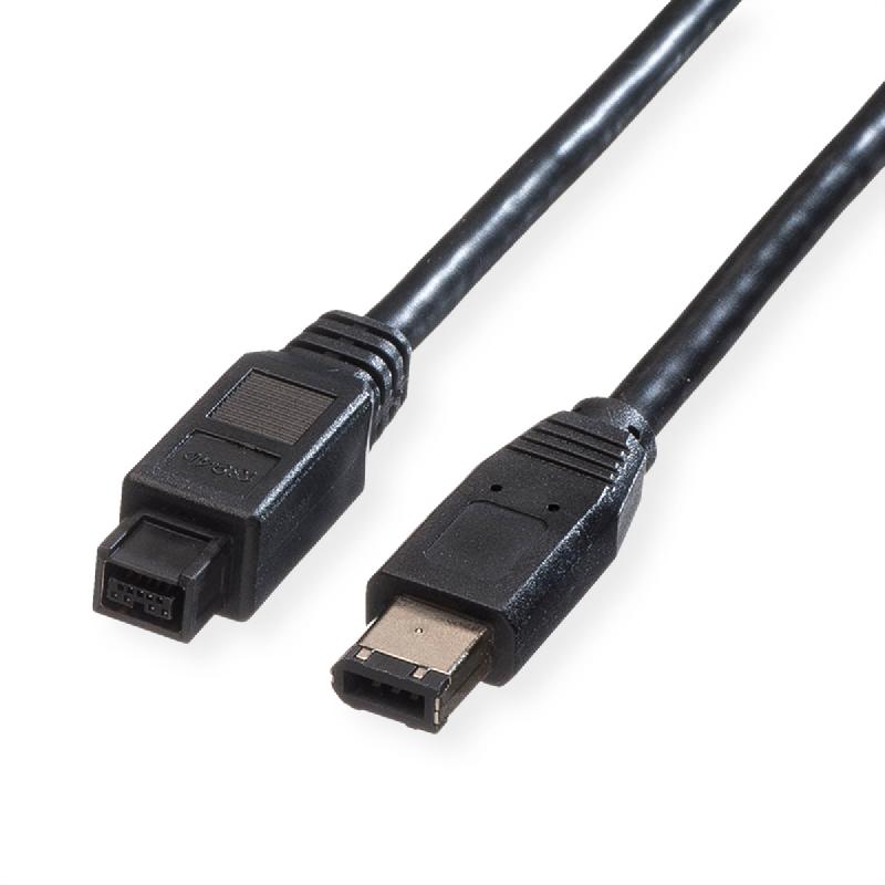 ROLINE Câble IEEE 1394b / IEEE 1394, 9/6pôles, noir, 1,8 m_0