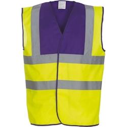 Gilet haute visibilité YOKO jaune|violet T.XXL Yoko - XXL polyester 6933883203388_0